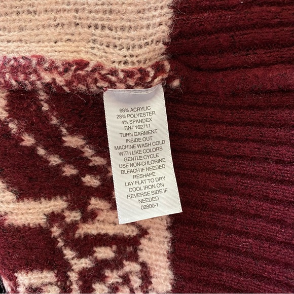 NEW Liz Claiborne Mock Neck Floral Pullover Knit Sweater - Picture 8 of 8